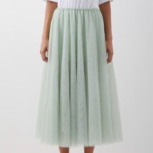 Raey Tulle Skirt in Mint